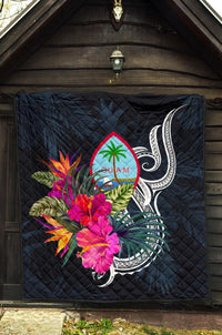 Guam Polynesian Premium Quilt - Tropical Flower - Polynesian Pride