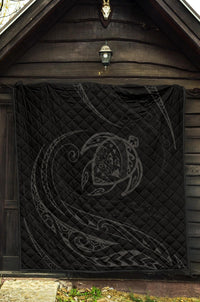 Hawaii Turtle Premium Quilt - Gray - Frida Style - Polynesian Pride