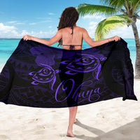 Hawaii Turtle Ohana Hibiscus Poly Sarong - Purple - Polynesian Pride