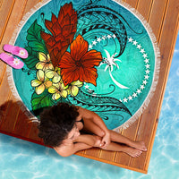 Chuuk State Beach Blanket - Tropical Flowers Style - Polynesian Pride