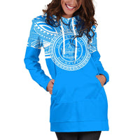 Palau Women Hoodie Dress - Palau Coat Of Arms Polynesian Flag Color - Polynesian Pride