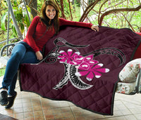 Plumeria Polynesia Pink Premium Quilt - Polynesian Pride