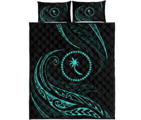 Chuuk Islands Quilt Bed Set - Turquoise - Frida Style Turquoise - Polynesian Pride
