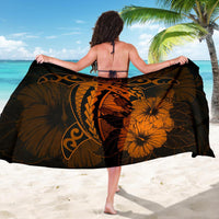 Hawaii Hibiscus Sarong - Harold Turtle - Orange - Polynesian Pride