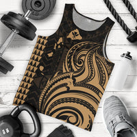 Kanaka Maoli Map Polynesian Tank Top Gold - Polynesian Pride
