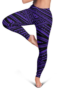 Polynesian Tatau Violet Hawaii Women's Leggings AH - Polynesian Pride