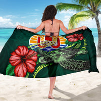 Tahiti Polynesian Sarong - Green Turtle Hibiscus - Polynesian Pride