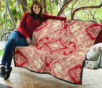 Polynesian Premium Quilt Red And Yellow - Polynesian Pride
