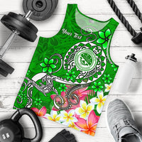 FSM Custom Personalised Men's Tank Top - Turtle Plumeria (Green) Green - Polynesian Pride
