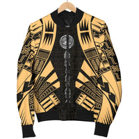 American Samoa Men Bomber Jackets - Polynesian Tattoo Gold - Polynesian Pride