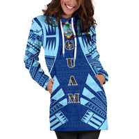 Guam Hoodie Dress - Polynesian Tattoo Flag - Polynesian Pride