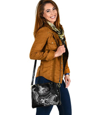 Tahiti Shoulder Handbag - White Shark Polynesian Tattoo - Polynesian Pride