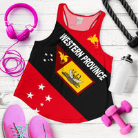 Papua New Guinea - Women's Racerback Tank - Western Province Red - Polynesian Pride