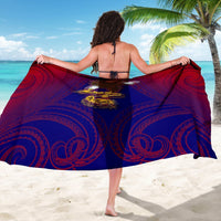 American Samoa Polynesian Sarong - Bald Eagle (Blue - Red) - Polynesian Pride