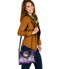 Maori Manaia The Blue Sea Shoulder Handbag, Purple - Polynesian Pride