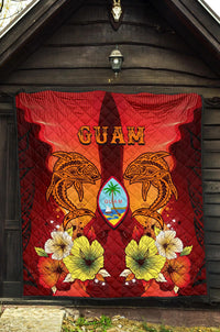 Guam Premium Quilt - Tribal Tuna Fish - Polynesian Pride