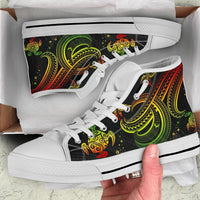 Polynesian High Top Shoes - Reggae Turtle - Polynesian Pride