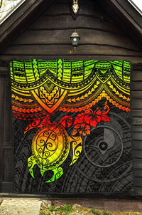 Yap Polynesian Premium Quilt - Reggae Turtle - Polynesian Pride