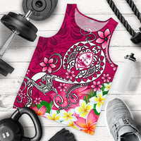 Guam Men's Tank Top - Turtle Plumeria (Pink) Pink - Polynesian Pride
