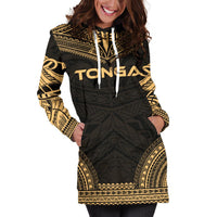 Tonga Women's Hoodie Dress - Polynesian Gold Chief - Polynesian Pride