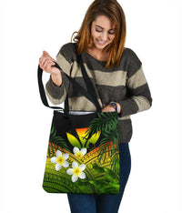 Kanaka Maoli (Hawaiian) Tote Bag, Polynesian Plumeria Banana Leaves Reggae - Polynesian Pride