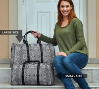 Polynesian Lauhala Mix White Hawaii Travel Bag - Polynesian Pride