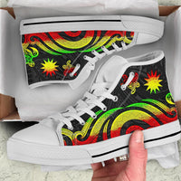 Nauru High Top Canvas Shoes - Reggae Tentacle Turtle - Polynesian Pride