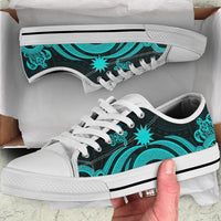 Nauru Low Top Canvas Shoes - Turquoise Tentacle Turtle - Polynesian Pride