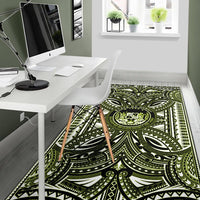 Hawaii Area Rugs - Polynesian Tattoo & Hawaii Coat of Arm - Polynesian Pride