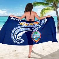 Guam Sarong - Guam Seal Polynesian Patterns Plumeria (Blue) - Polynesian Pride