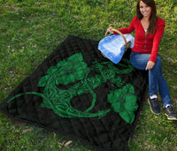 Anchor Green Poly Tribal Premium Quilt - Polynesian Pride
