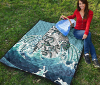 Maori Manaia The Blue Sea Premium Quilt - Polynesian Pride