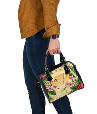 hawaiiShoulder Handbag - Kanaka Maoli Shoulder Handbag Strong Pattern Hibiscus Plumeria AH - Polynesian Pride