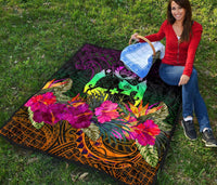 Tonga Polynesian Premium Quilt - Summer Hibiscus - Polynesian Pride