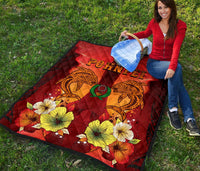 Pohnpei Premium Quilt - Tribal Tuna Fish - Polynesian Pride