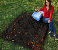 New Zealand Premium Quilt, Maori Gods Tumatauenga (God Of War) - Black - Polynesian Pride