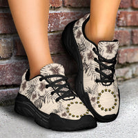 Cook Islands Chunky Sneakers - The Beige Hibiscus - Polynesian Pride