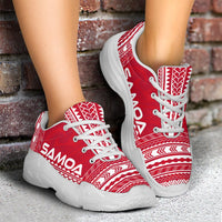 Samoa Chunky Sneakers - Polynesian Chief Flag Version - Polynesian Pride