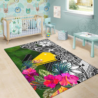 Tokelau Area Rug - Turtle Plumeria Banana Leaf - Polynesian Pride