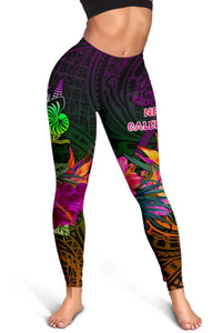 New Caledonia Polynesian Women's Leggings - Summer Hibiscus - Polynesian Pride
