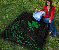 Kanaka Premium Quilt - Green - Frida Style - Polynesian Pride
