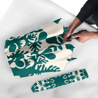 Hawaiian Quilt Tradition Turquoise Umbrella - Polynesian Pride