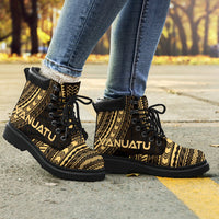 Vanuatu Leather Boots - Polynesian Gold Chief Version - Polynesian Pride