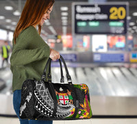 Fiji Travel Bag - Custom Personalised Seal Spiral Polynesian Patterns - Polynesian Pride