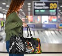 Vanuatu Travel Bag - Custom Personalised Seal Spiral Polynesian Patterns - Polynesian Pride