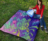 Hawaii Turtle Tropical Kanaka Maoli Premium Quilt - Yez Style - Polynesian Pride