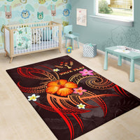 Kosrae Polynesian Personalised Area Rug - Legend of Kosrae (Red) - Polynesian Pride