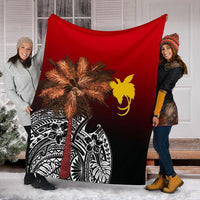 Papua New Guinea Premium Blanket - Polynesian Palm Tree - Polynesian Pride