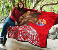 French Polynesia Premium Quilt - Palm Tree Polynesian Pattern - Polynesian Pride