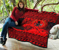 Cook Island Quilt Wave Red Design - Polynesian Pride